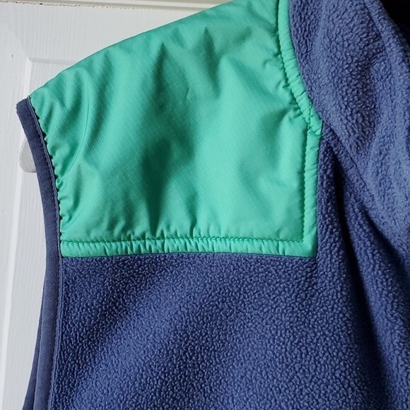 VINEYARD VINES FLEECE SHEP VEST ZIP UP BLUE GREEN MEN'S MEDIUM PREPPY - Picture 3 of 9